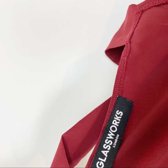 Glassworks London Red Cropped Jumpsuit Small - Picture 8 of 8